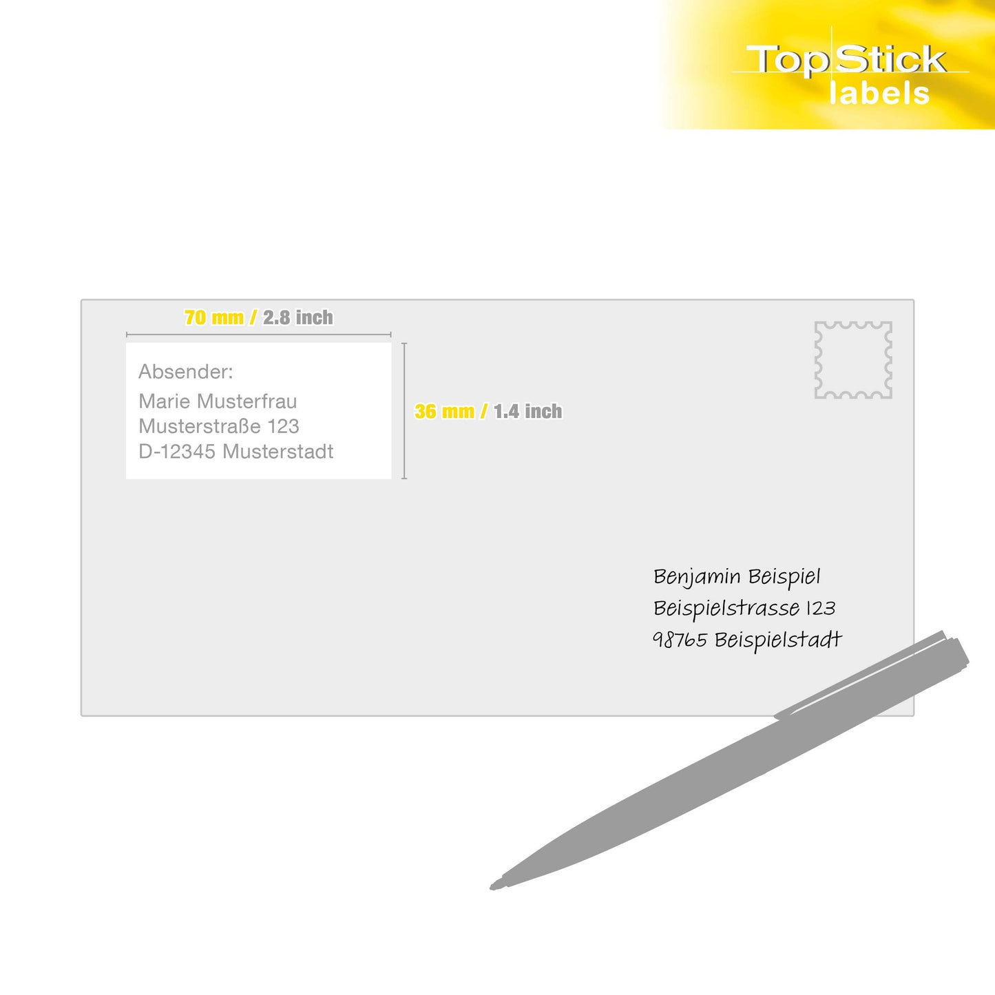TopStick Self Adhesive Address Labels - 2100 Blank Labels