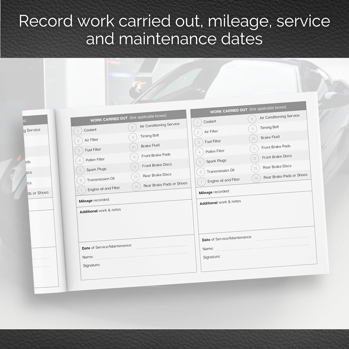 Vehicle Service Schedule & Maintenance Log Book | A5, Minimalistic Design-CentralDepot247