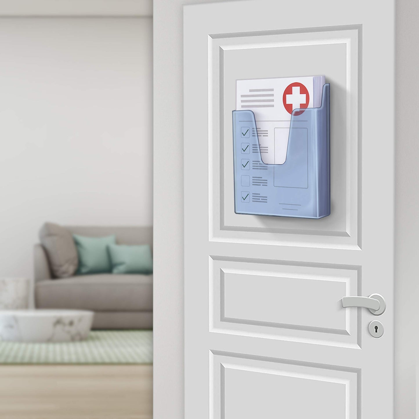 Vertical Acrylic Pocket File Holder for Brochures - Clear-CentralDepot247