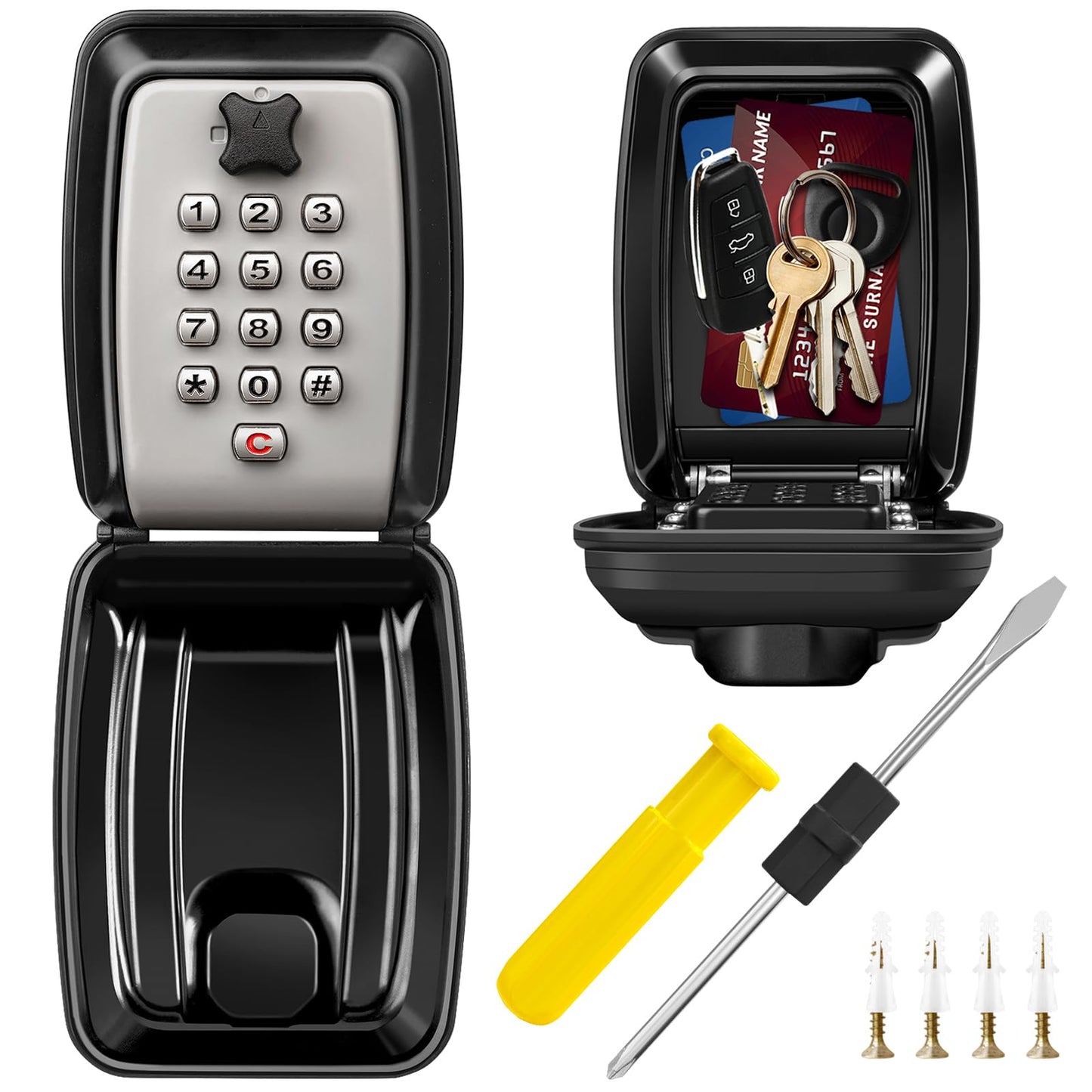 Wall Mounted 12 Digit Combination Key Safe Box for Outdoor Security