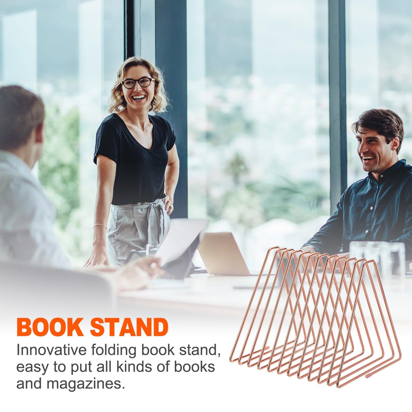 Triangle Desktop Holder Rack – 11 Slot Organizer for Records & Books-CentralDepot247