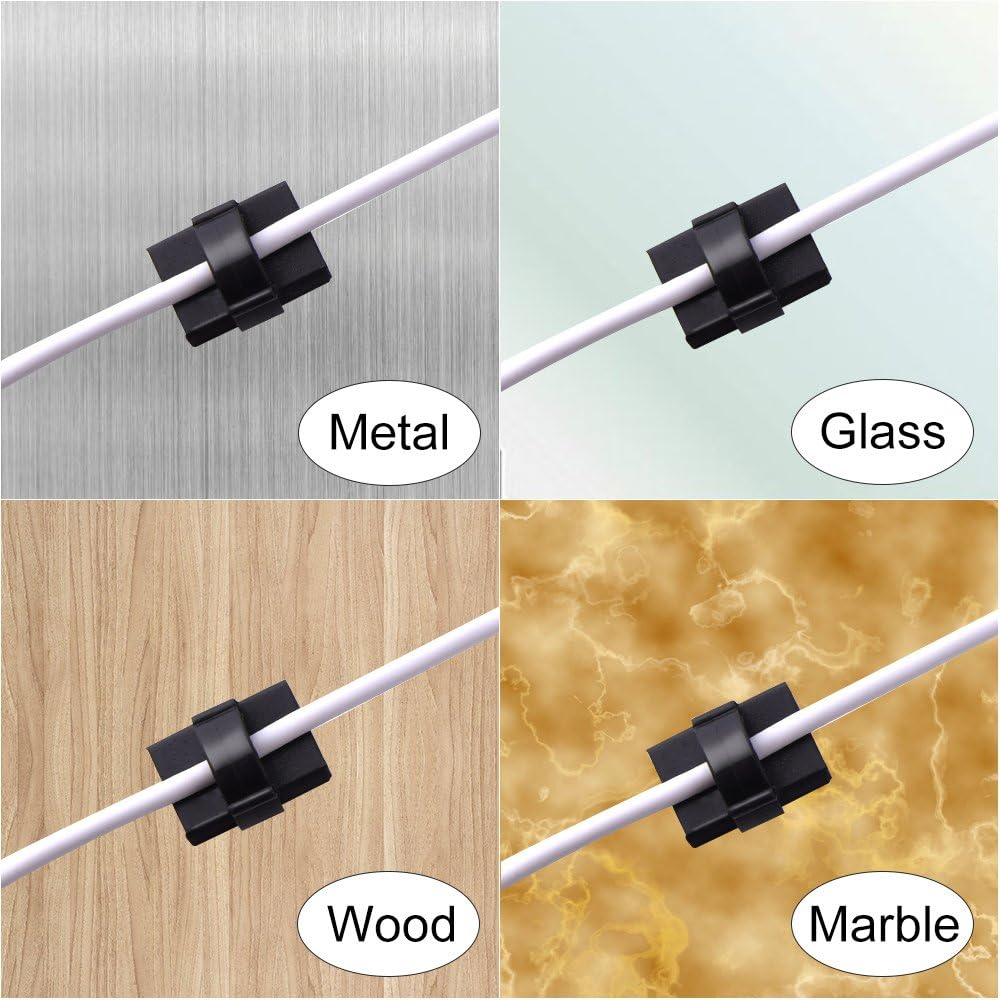 Self Adhesive Cable Clips - 60 Pieces for Effective Cable Management-CentralDepot247