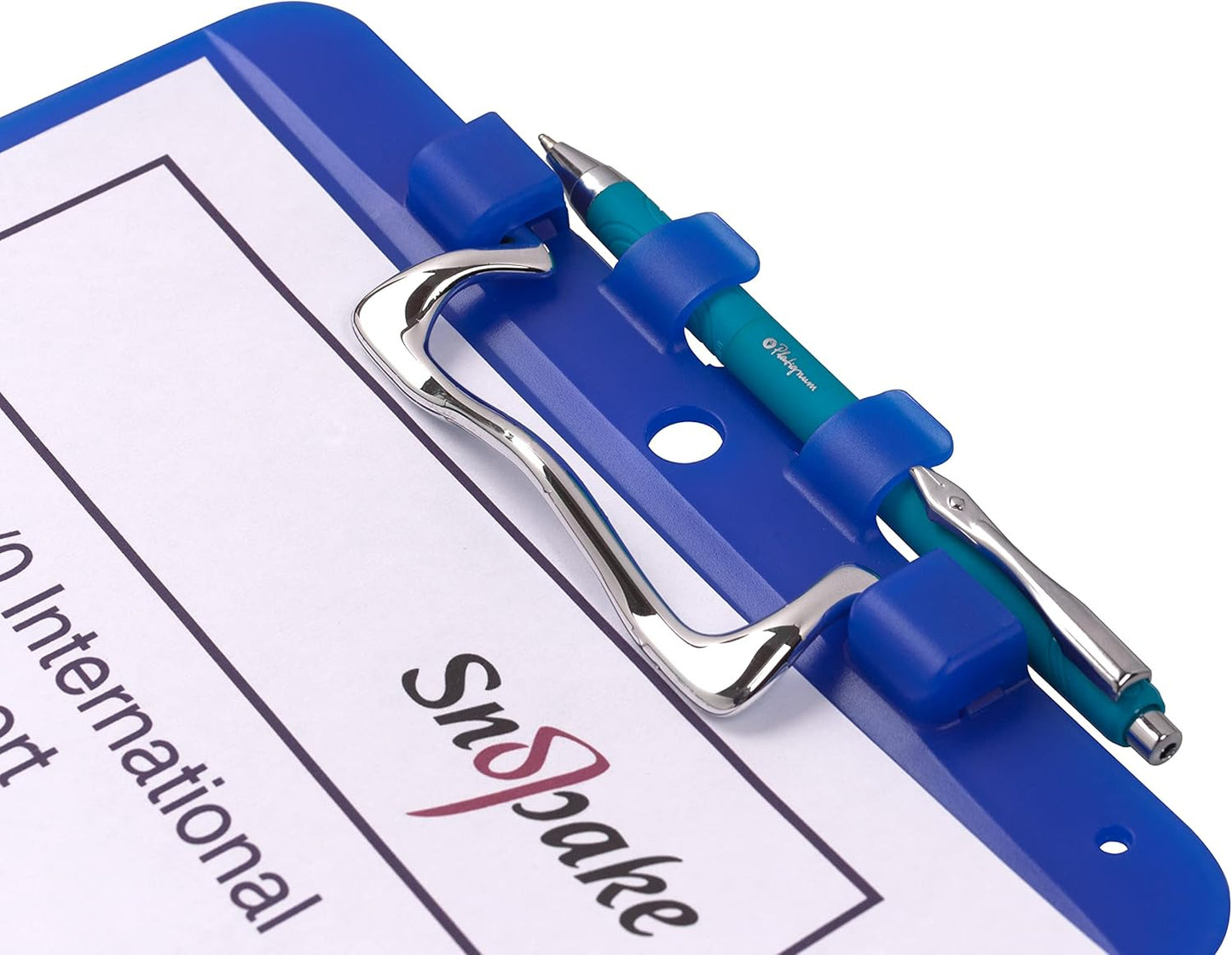 Snopake A4 Blue Clipboard with Pen Holder and Ergonomic Metal Clip