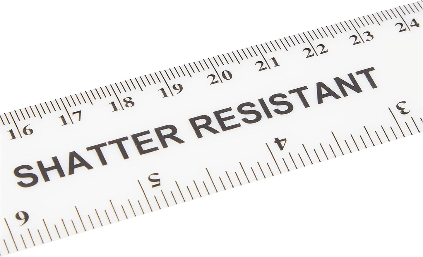 Q-Connect Shatterproof Ruler 300mm with Inches & CM/MM