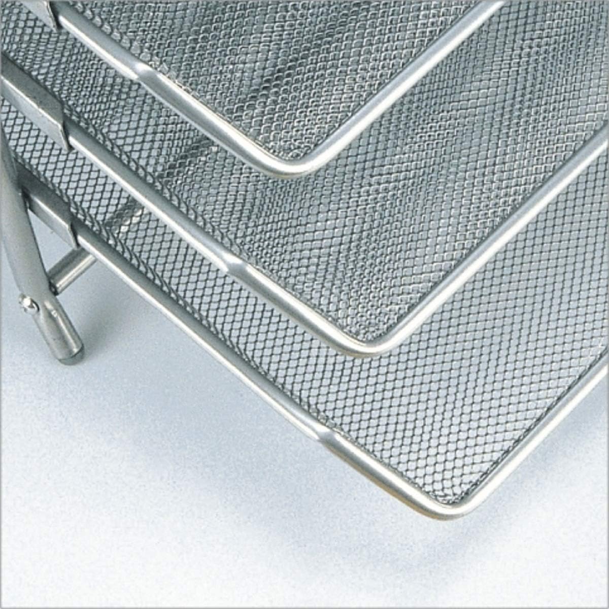 Silver Wire Mesh 4 Tier Letter Tray - A4 Document Organizer-CentralDepot247