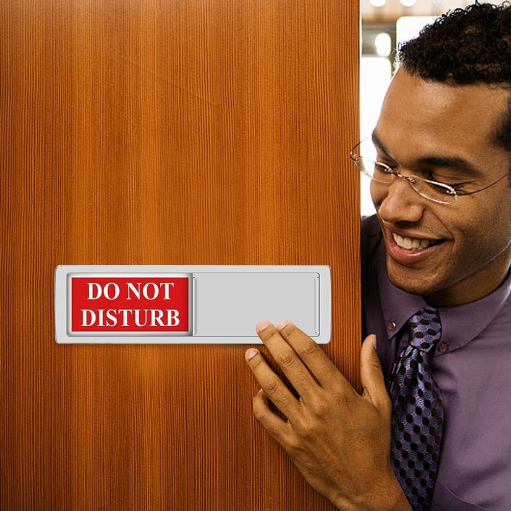 Ziranee DO NOT DISTURB/WELCOME PLEASE KNOCK Sliding Door Sign
