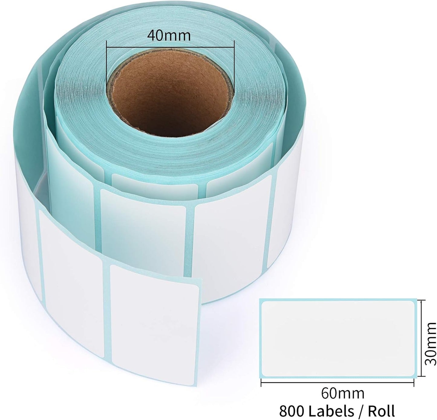 Self Adhesive Address Labels, Blank Direct Thermal Label Stickers, 800 Roll