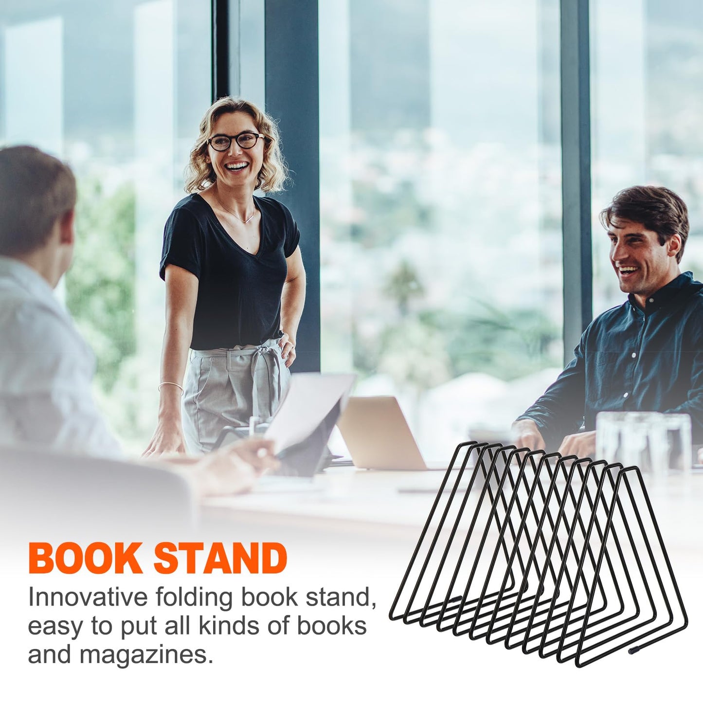 Triangle Desktop Holder Rack – 11 Slot Organizer for Records & Books-CentralDepot247