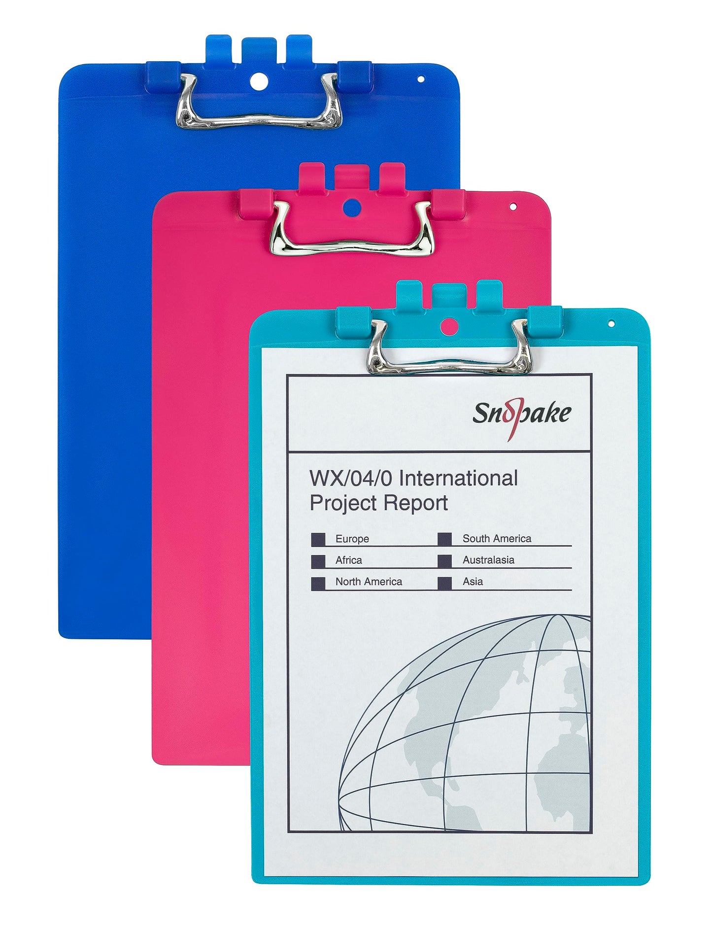 Snopake A4 Turquoise Clipboard with Pen Holder & Heavy Duty Clip