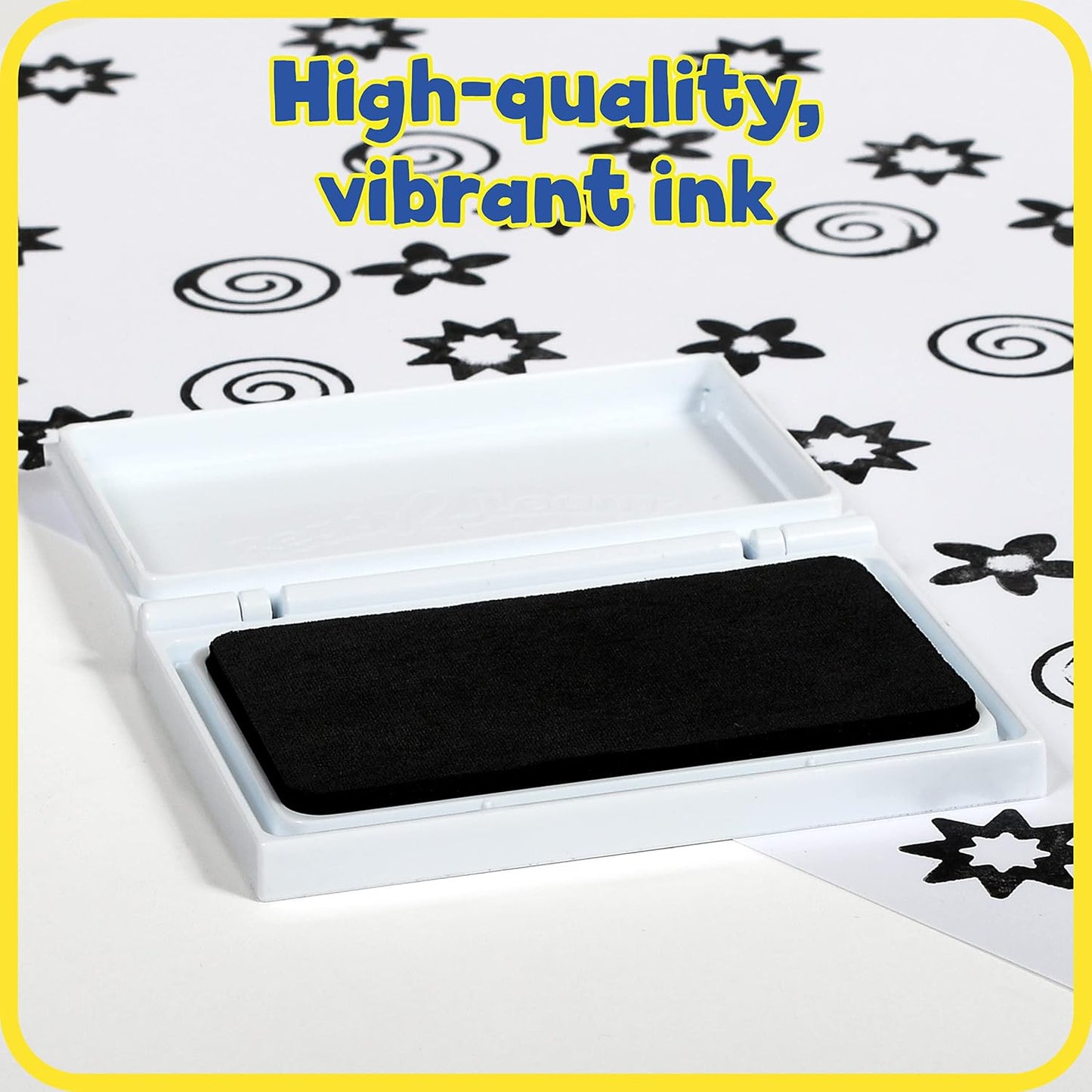 READY 2 LEARN Washable Stamp Pad - Black, Non-Toxic, Fade Resistant