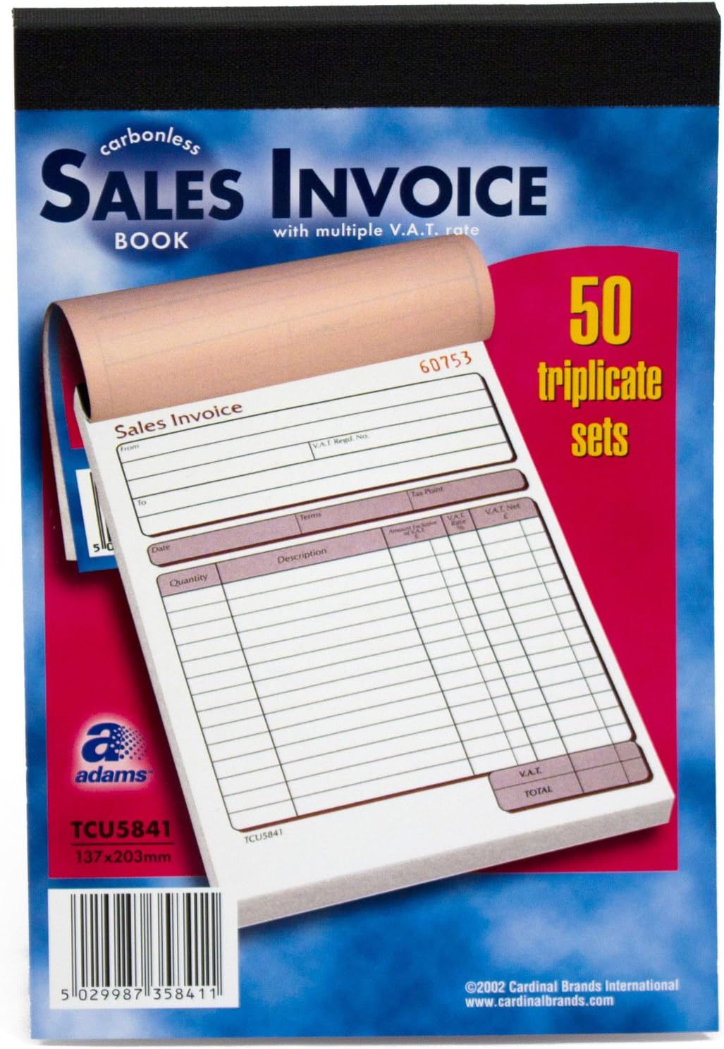 Pukka Pad NCR Triplicate Sales Invoice Book 137x203mm - Pack of 5