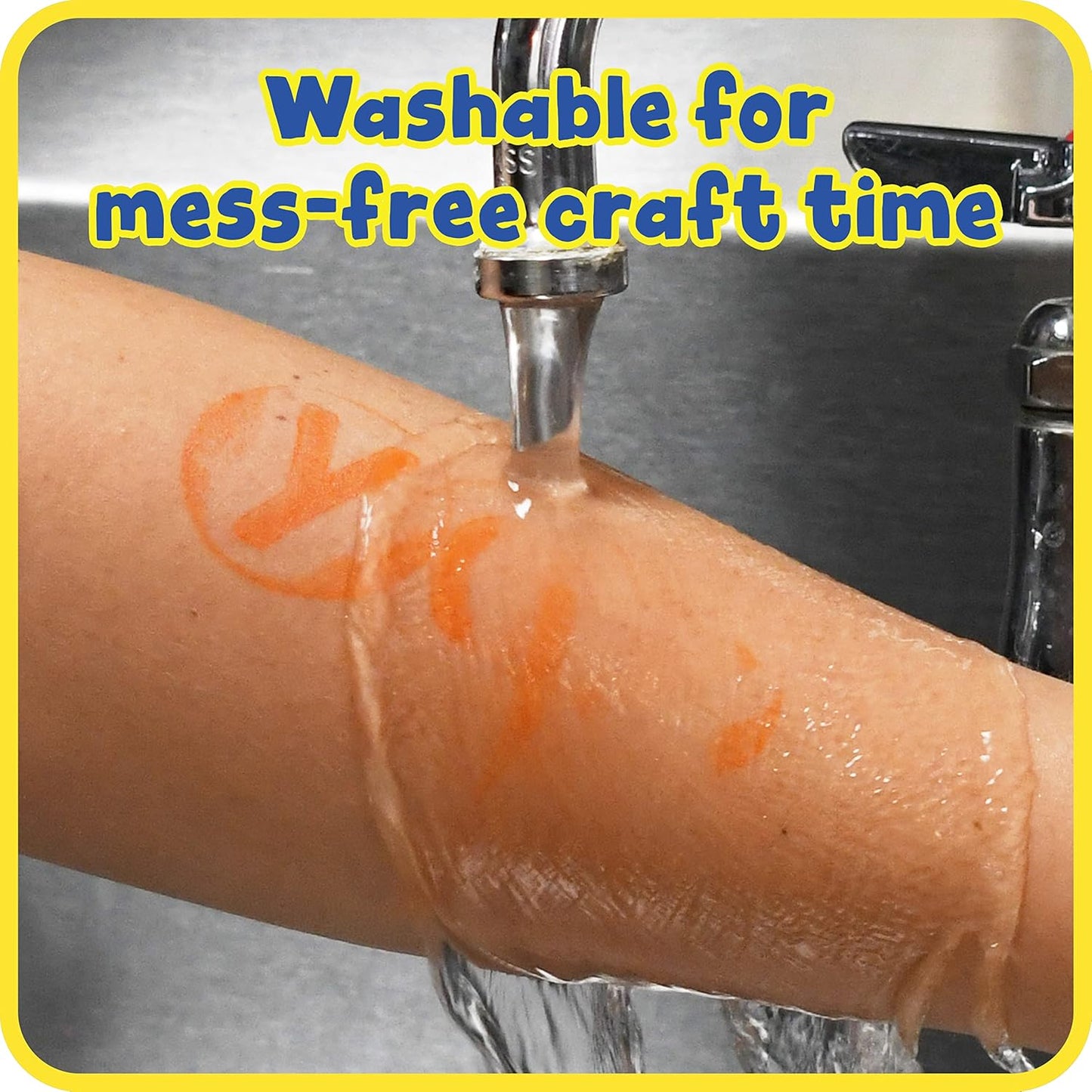 READY 2 LEARN Washable Stamp Pad - Orange, Non-Toxic, Fade Resistant