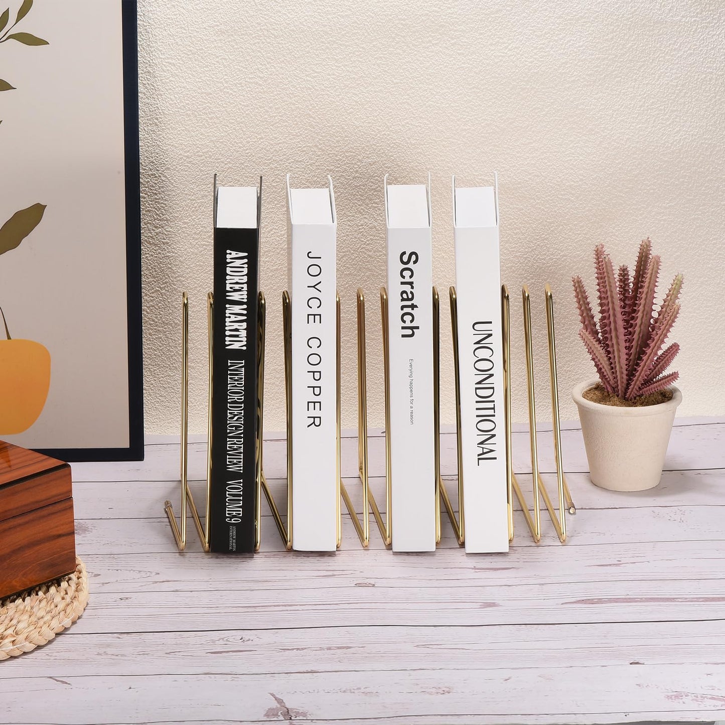Triangle Desktop Holder Rack – 11 Slot Organizer for Records & Books-CentralDepot247