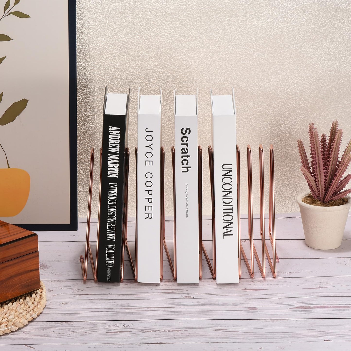 Triangle Desktop Holder Rack – 11 Slot Organizer for Records & Books-CentralDepot247