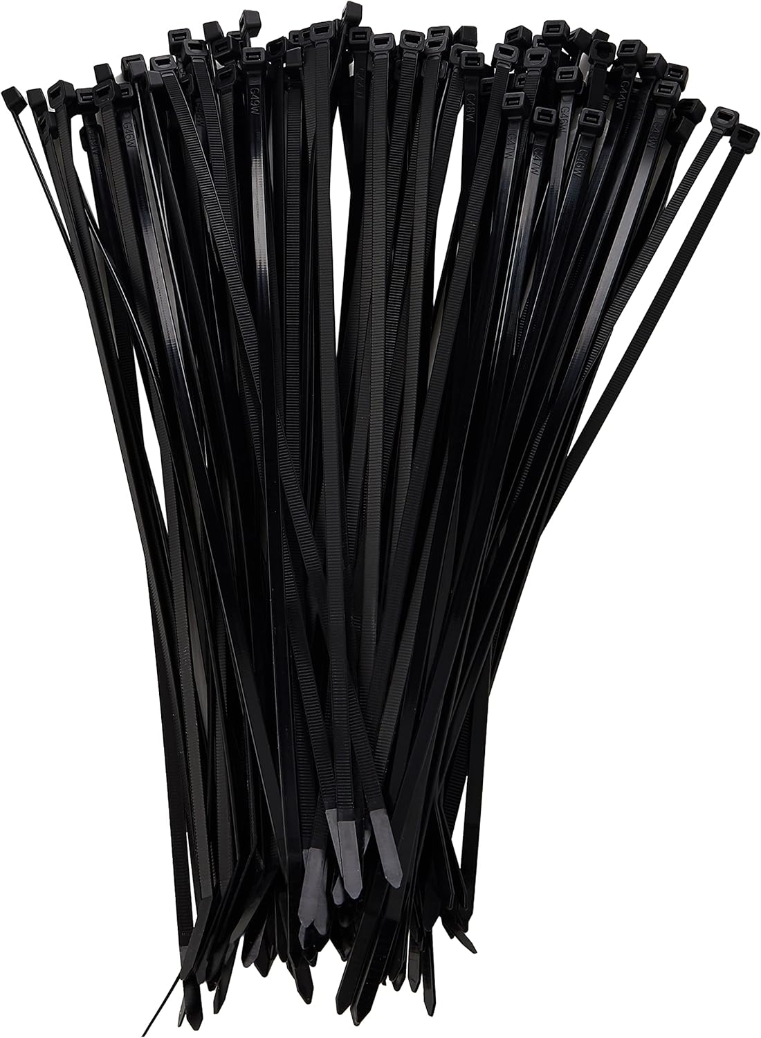 Virgin Nylon 6 Black Cable Ties (Pack of 100) - 300mm x 4.8mm-CentralDepot247