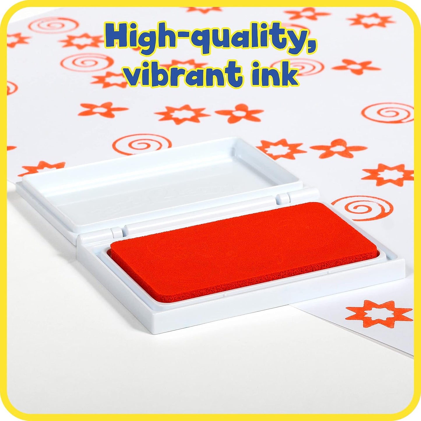 READY 2 LEARN Washable Stamp Pad - Orange, Non-Toxic, Fade Resistant