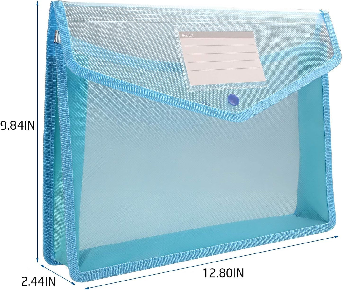 STARVAST 5 Pack A4 Plastic Wallets with Popper - Assorted Colors