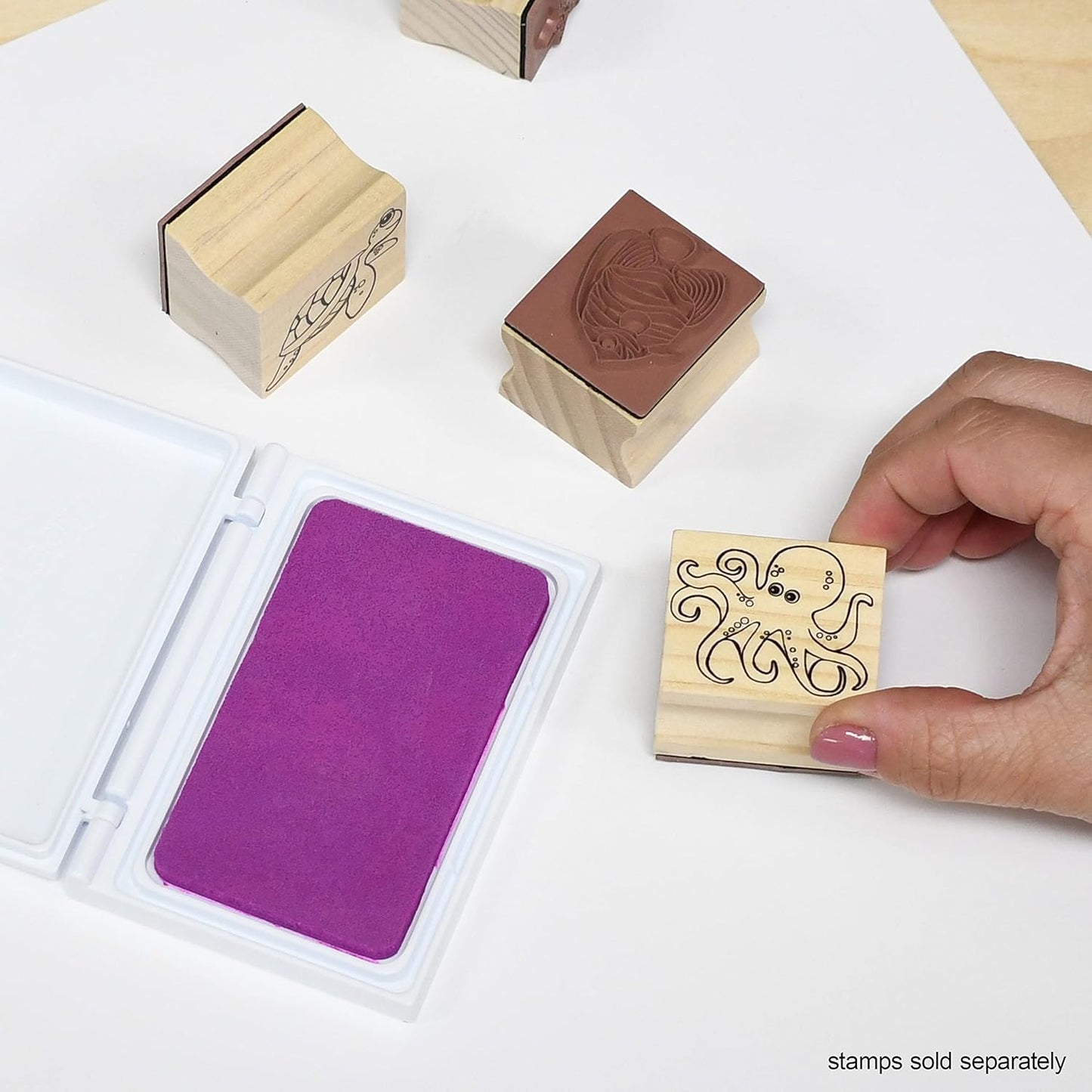 READY 2 LEARN Washable Stamp Pad - Hot Pink, Non-Toxic, Fade Resistant