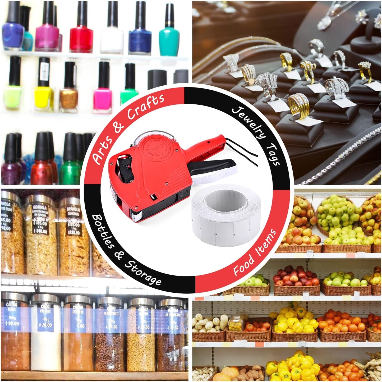 Swift Price Gun Kit with 5000 Labels & Spare Ink for Retail Pricing