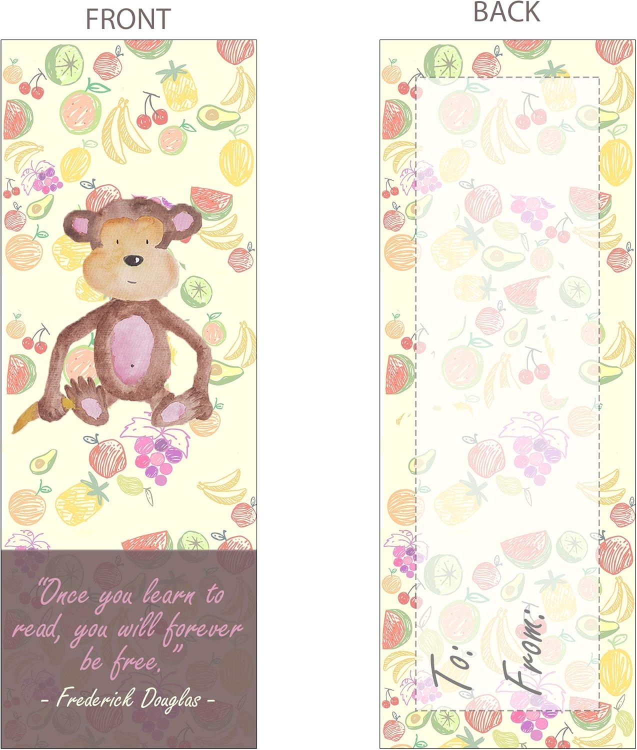 Set of 48 Recycled Animal Bookmarks - Eco-Friendly School Rewards
