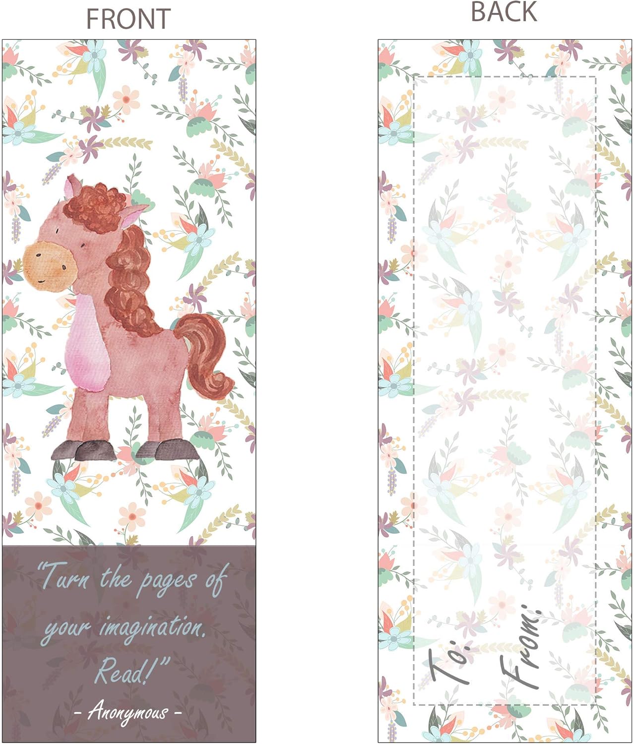 Set of 48 Recycled Animal Bookmarks - Eco-Friendly School Rewards