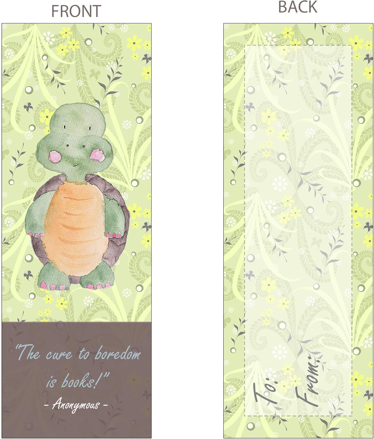 Set of 48 Recycled Animal Bookmarks - Eco-Friendly School Rewards