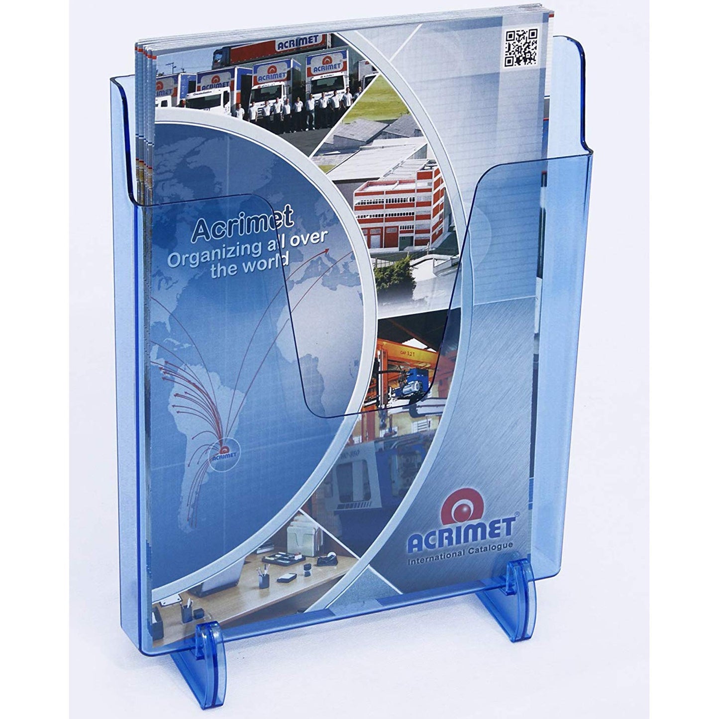Vertical Acrylic Pocket File Holder for Brochures - Clear-CentralDepot247