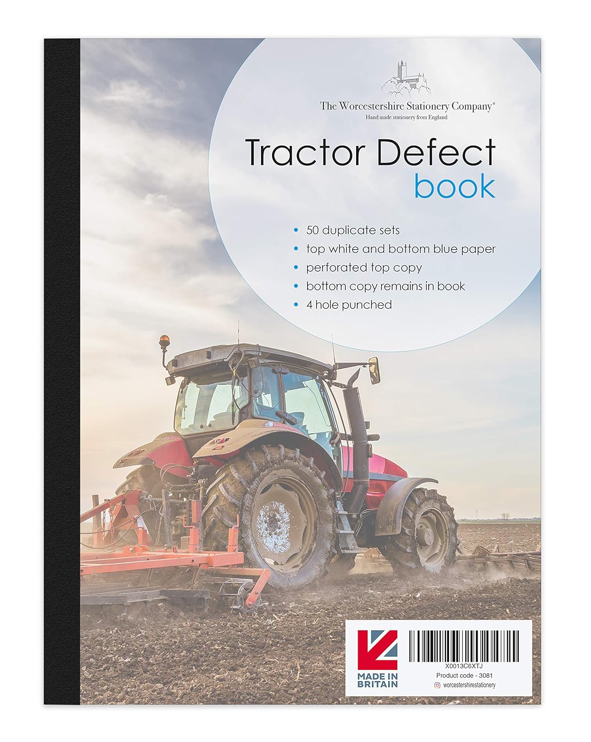 Tractor Defect Inspection Report Book - 2 Part Duplicate, 50 Sets-CentralDepot247