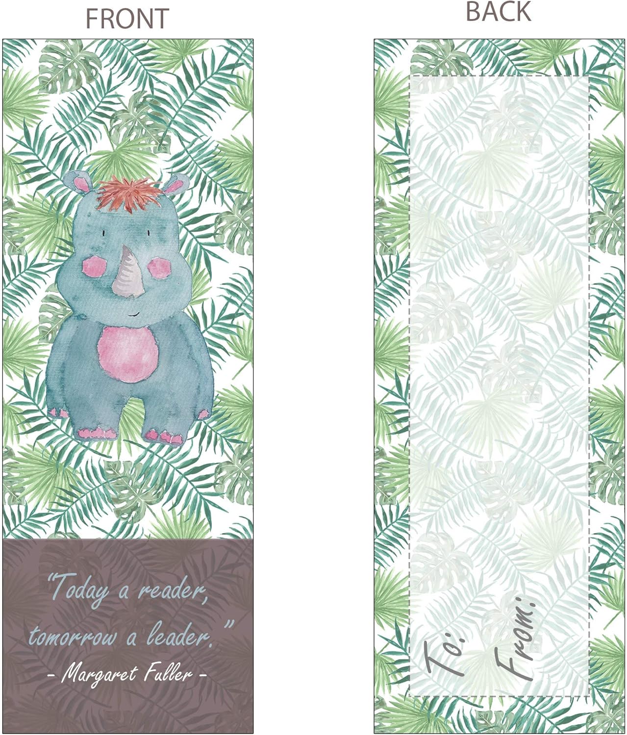 Set of 48 Recycled Animal Bookmarks - Eco-Friendly School Rewards