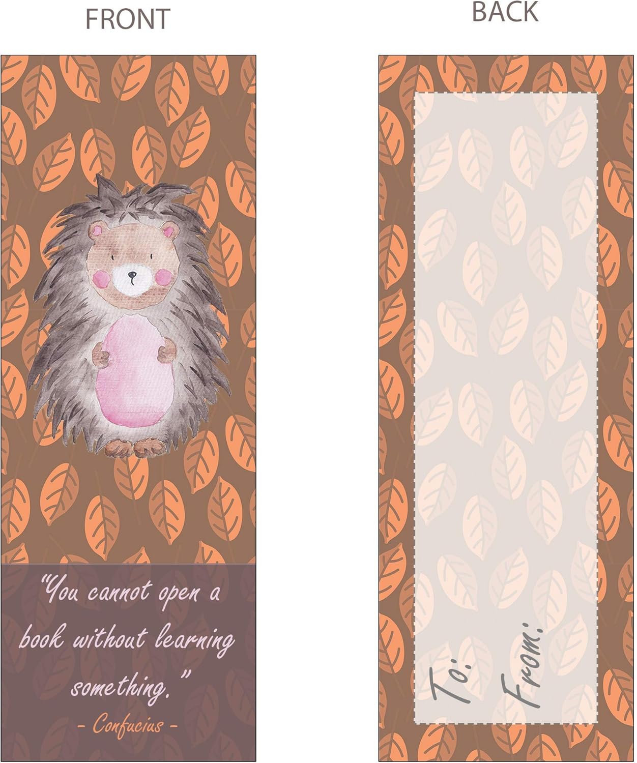 Set of 48 Recycled Animal Bookmarks - Eco-Friendly School Rewards