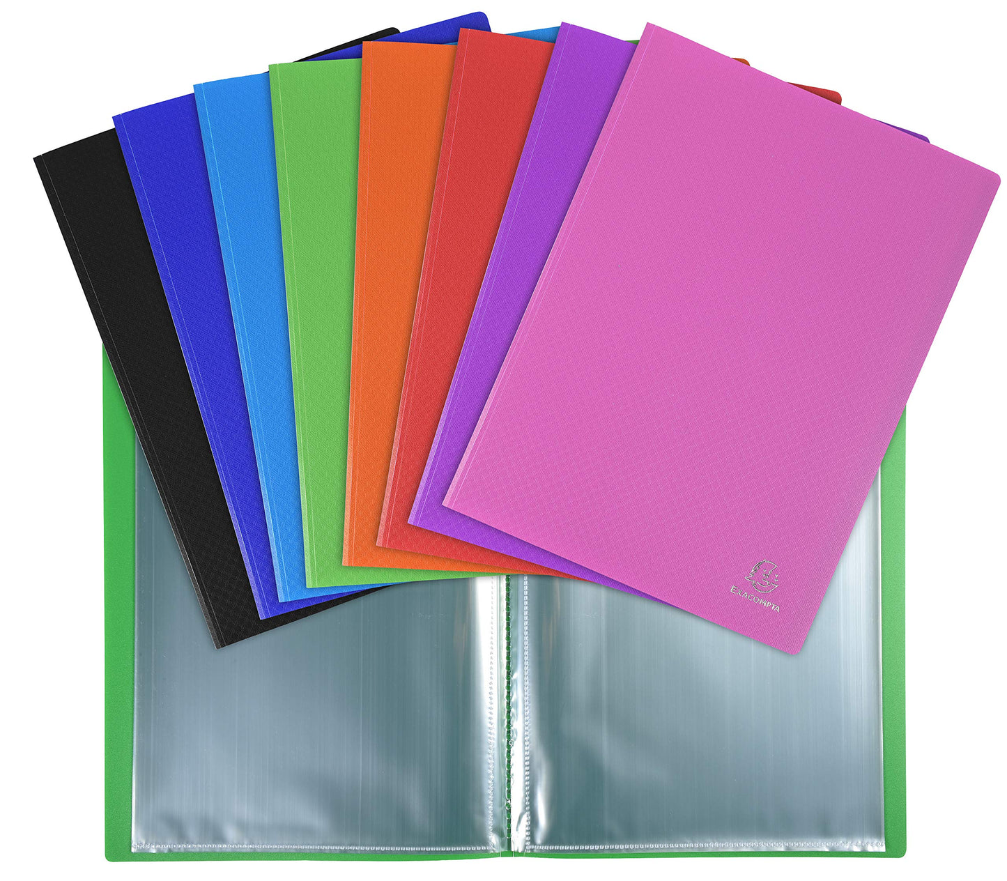Semi-Rigid PP Display Book for A4 Documents - Red, 40 Pockets-CentralDepot247