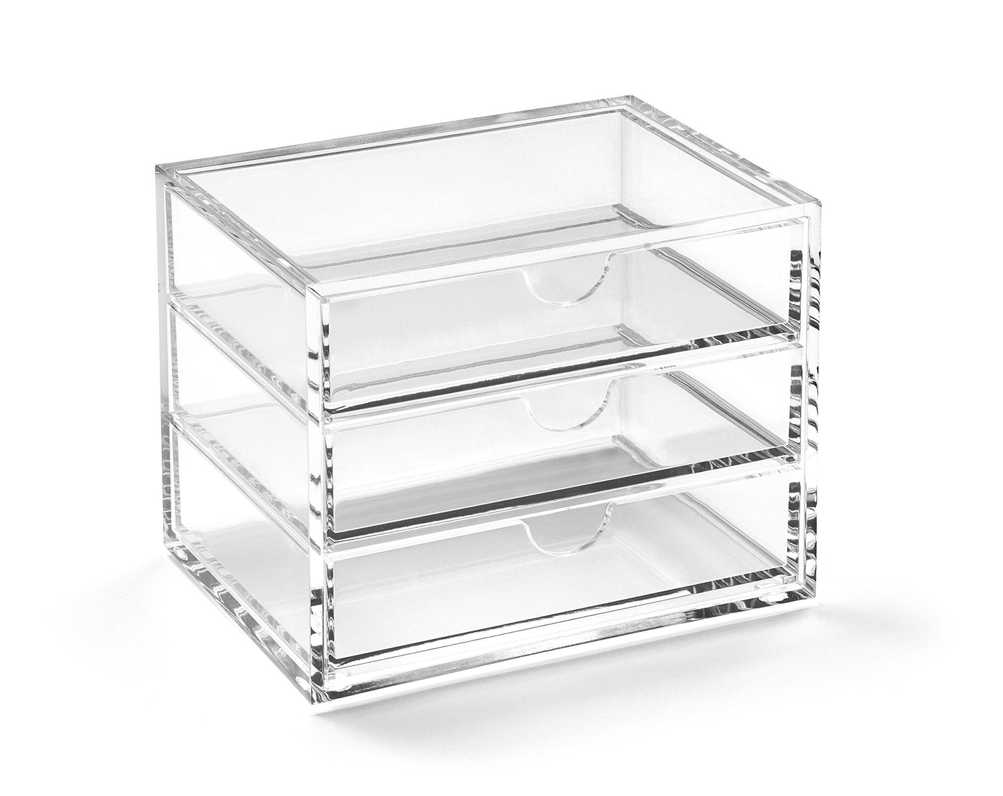 Very Small Clear Acrylic 3 Drawer Chest for Jewelry & Stationery-CentralDepot247