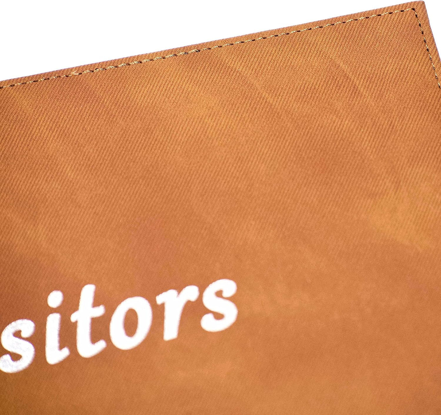 Visitors Book with Tan Leather Cover | 600 Entry Guest Book-CentralDepot247