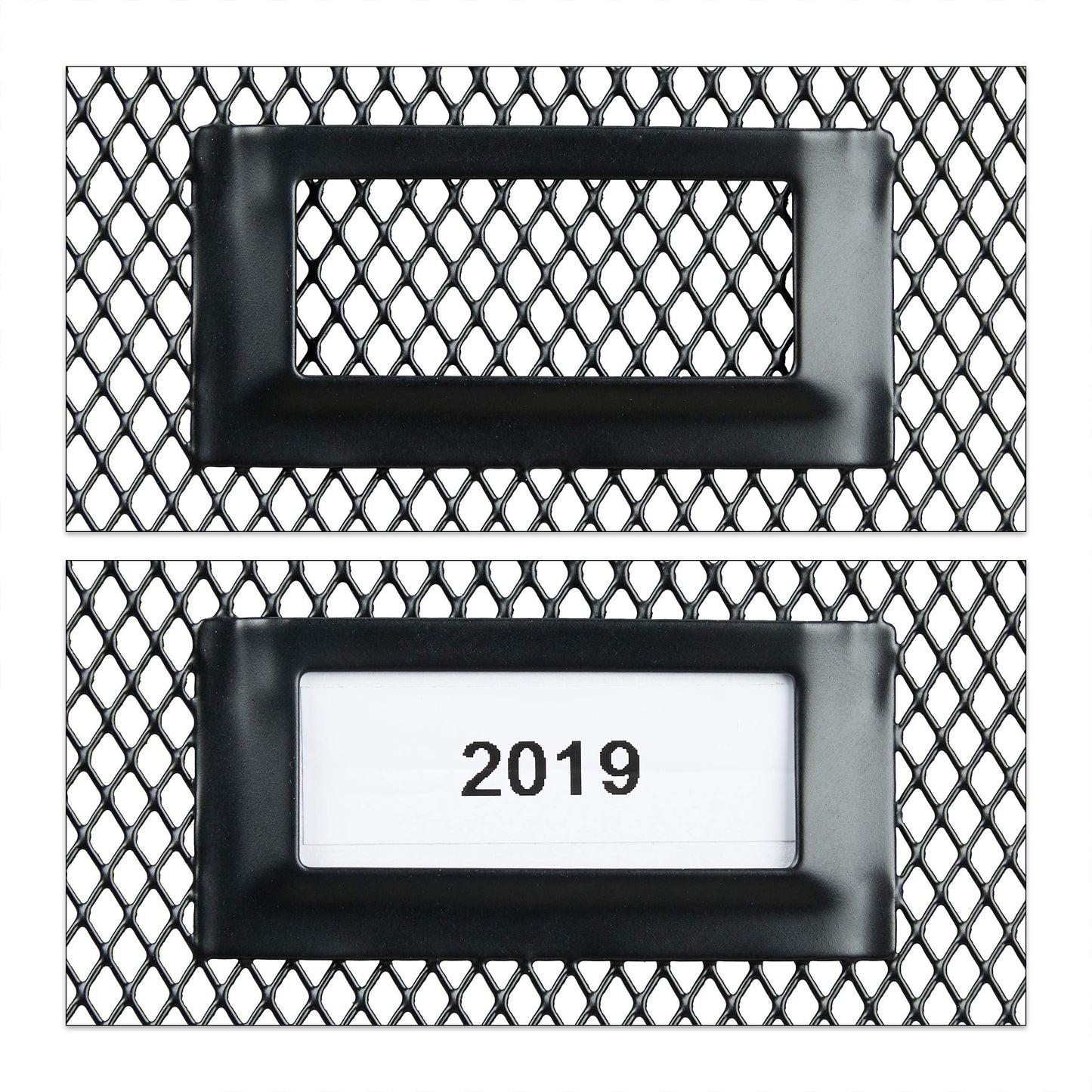 Relaxdays Mesh Magazine File Holder A4 - Black Steel Organizer