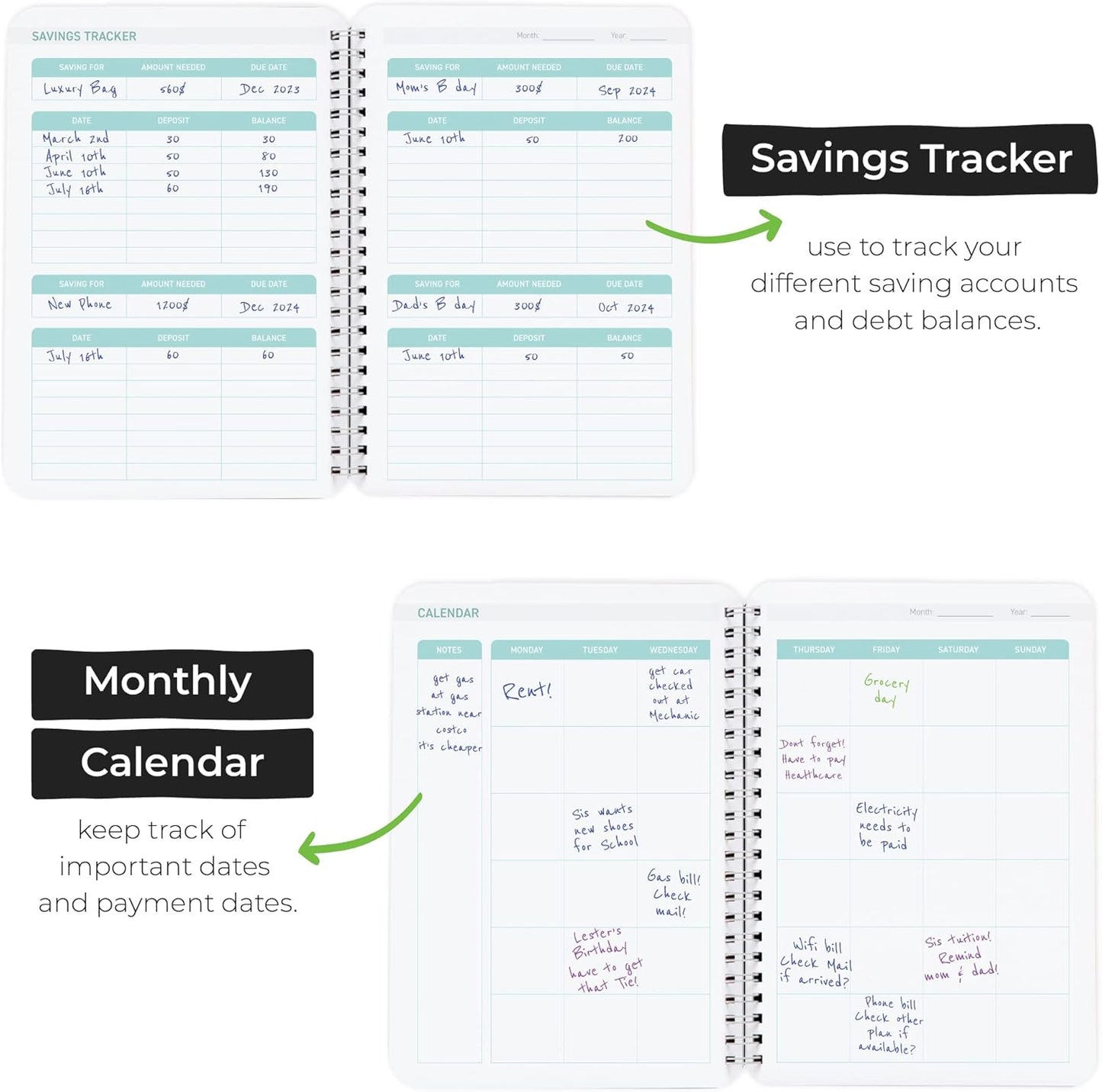 Undated Budget Planner & Expense Tracker Notebook-CentralDepot247