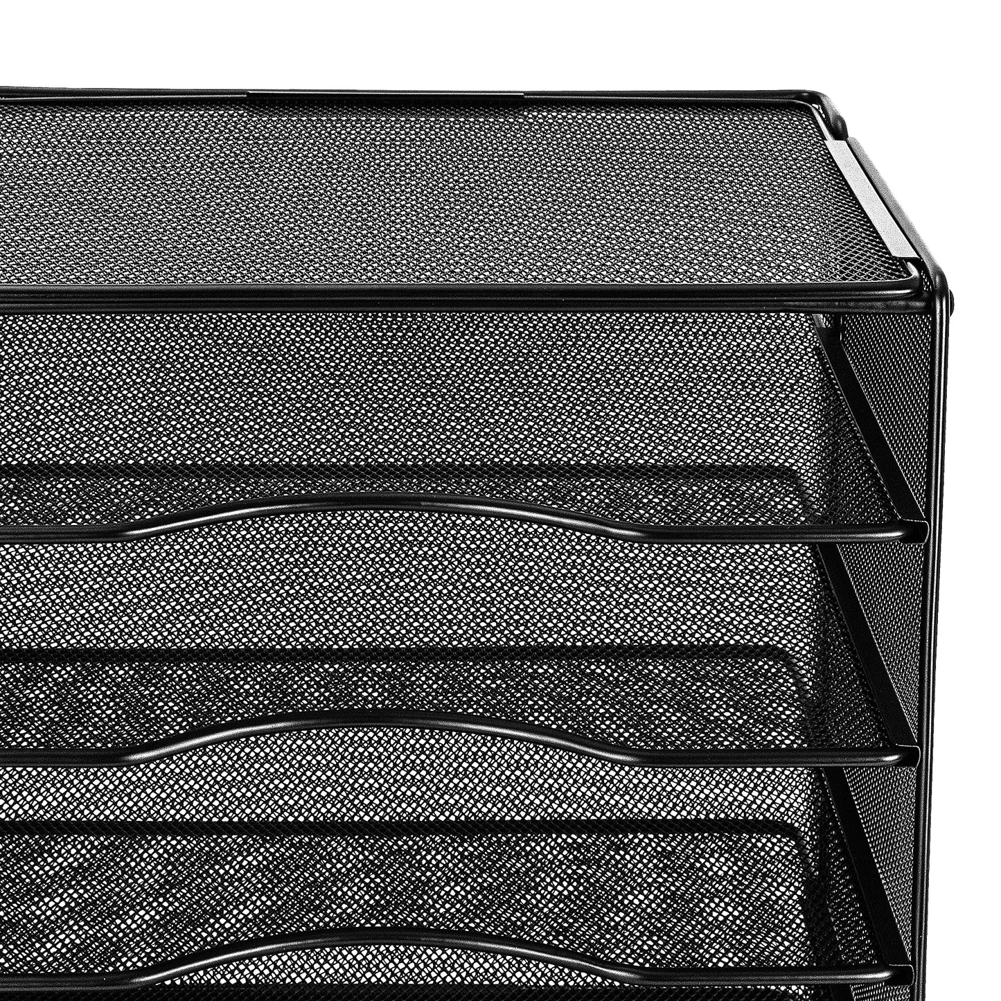 Rectangular Stackable Office Letter Trays - Pack of 2, Black-CentralDepot247