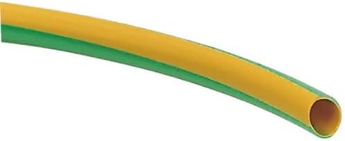 1 Meter Green and Yellow PVC Earth Sleeving - 4mm Cut Length-CentralDepot247