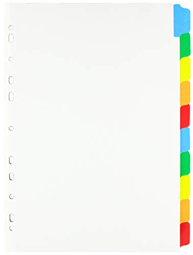 Q-Connect 10-Part A4 Index Divider with Reinforced Multi-Colour Tabs-CentralDepot247