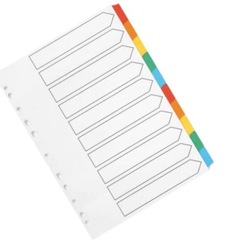Q-Connect 10-Part A4 Index Divider with Reinforced Multi-Colour Tabs-CentralDepot247