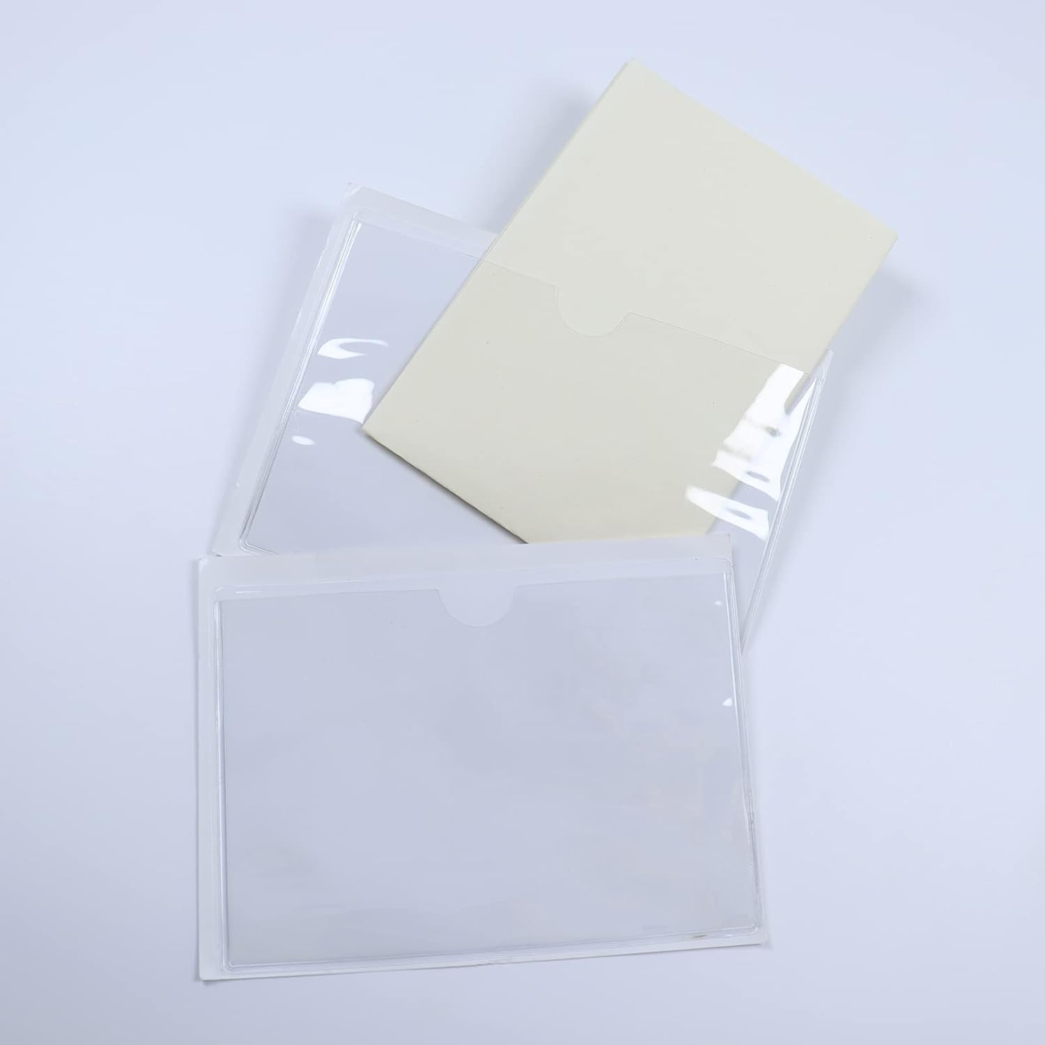 Self Adhesive Clear Business Card Pocket Holders - 10 Pieces
