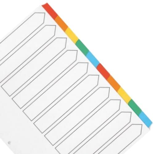 Q-Connect 10-Part A4 Index Divider with Reinforced Multi-Colour Tabs-CentralDepot247