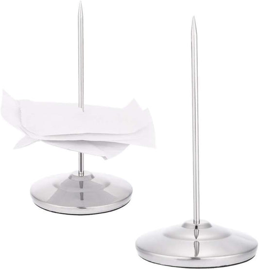 Stainless Steel Memo Holder Clip - 2 Pack for Bills & Receipts-CentralDepot247