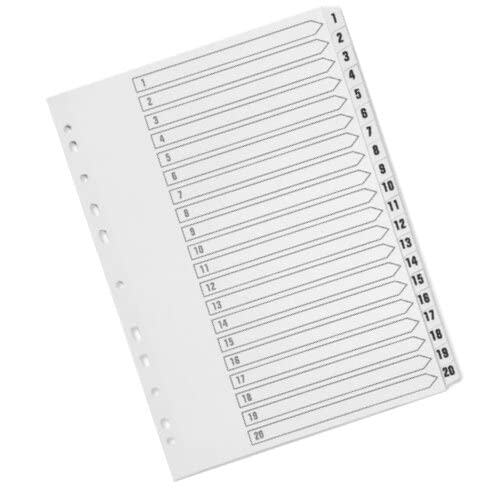 Q-Connect A4 1-20 Index Multi-Punched Reinforced Clear Tabs-CentralDepot247