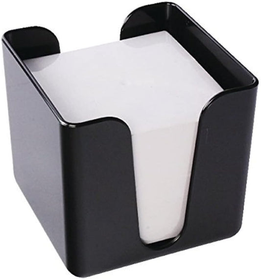 Q-Connect Memo Box - Black, 102mm x 102mm x 95mm-CentralDepot247