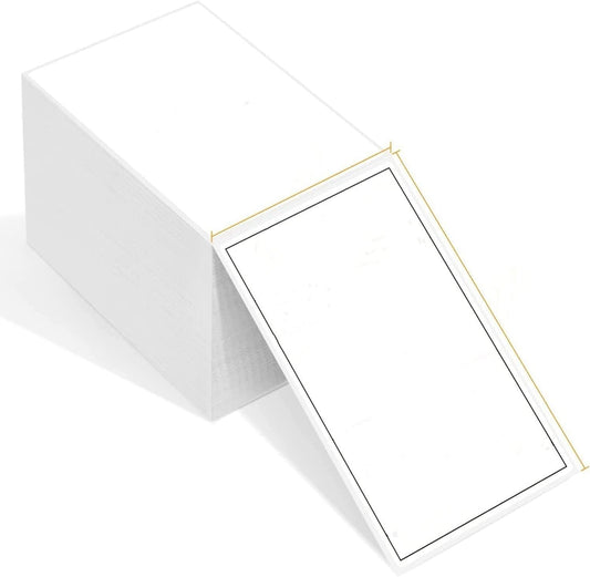 Thermal Fanfold Shipping Labels 4'' x 6'' - 500 Labels, White