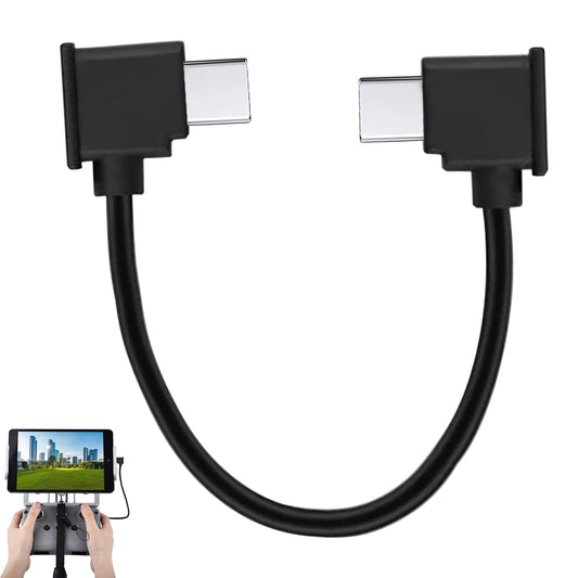 1 Pcs 15cm C To C Cable/Portable Charging Cable Ideal for Dji Drone Controller/Remote Controller Cable for Dji 90 /Degree Data Transmission Cable for Dji Mavic Air 2 and Dji Mini 2 Drone