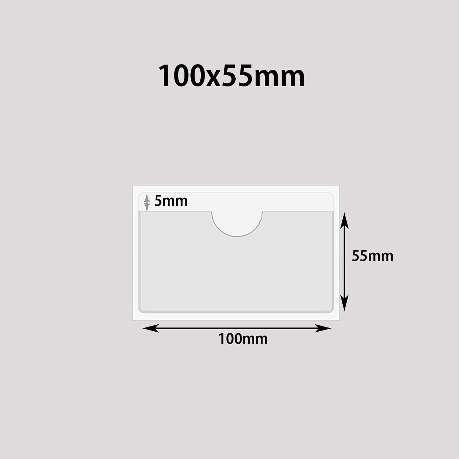 Self Adhesive Clear Business Card Pocket Holders - 10 Pieces