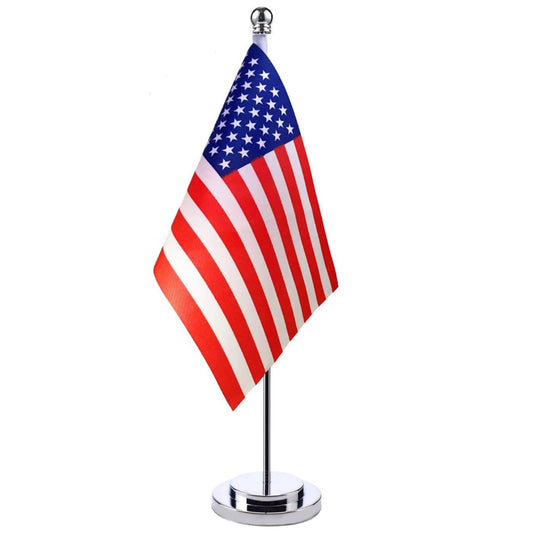 USA Desktop Flag with Stainless Steel Stand - American Table Flag-CentralDepot247