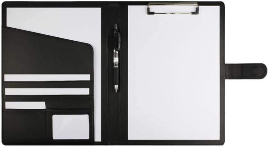 PU Leather A4 Clipboard Business Portfolio Padfolio File Folder