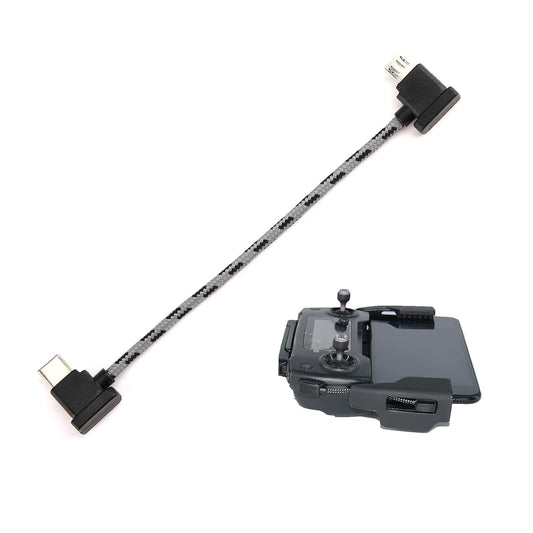 Micro USB to USB C Remote Controller Cable for DJI Mini SE, Mavic Mini, Air, Spark, Mavic 2, Platinum Drone Remote Controller Data OTG Cable 15cm